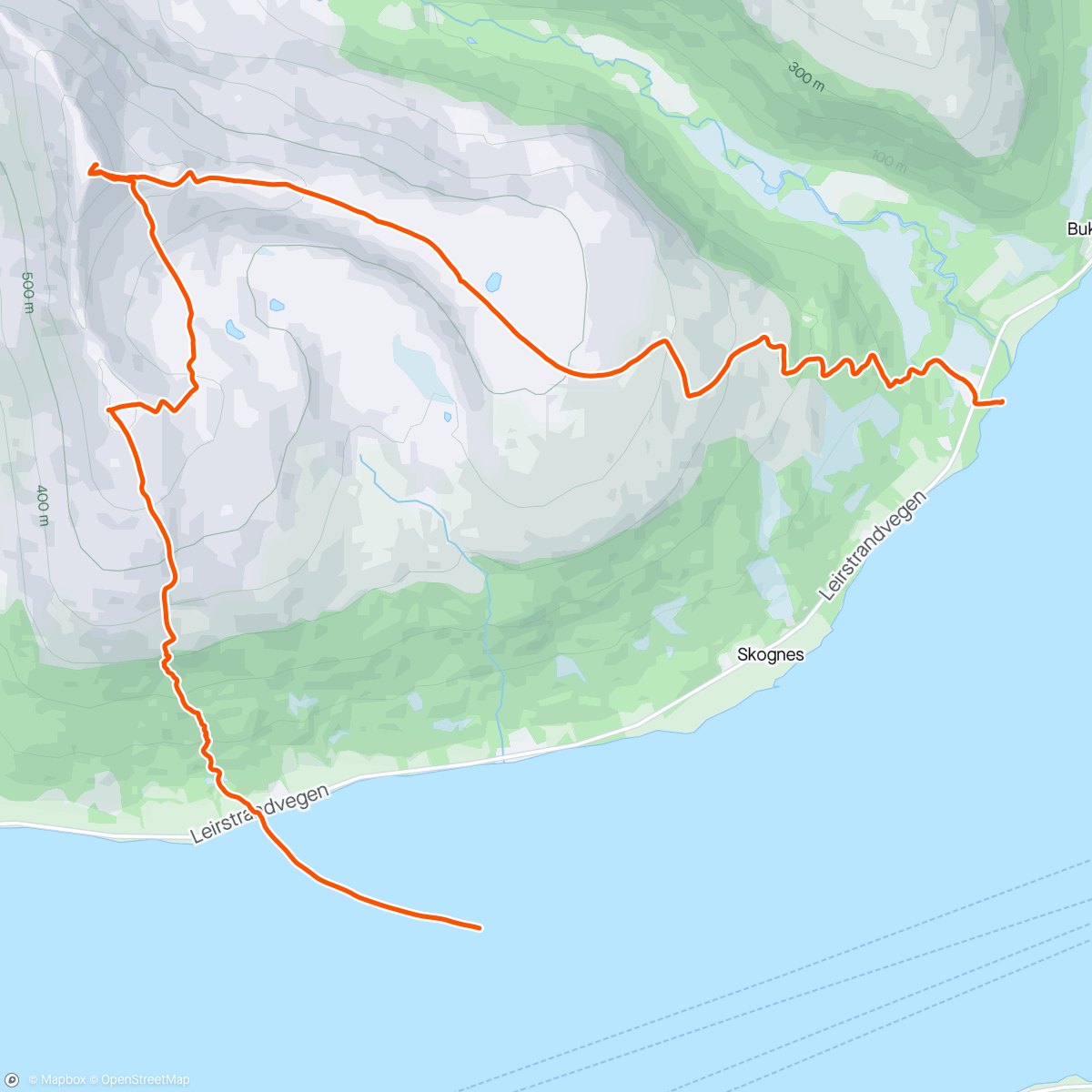アクティビティ「Gråtinden på Kvaløya!」の地図