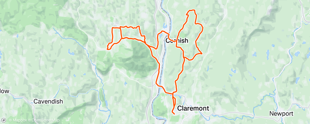 Map of the activity, CORNISH, THEN LITTLE BROWNSVILLE, the wind was awful, cut it short