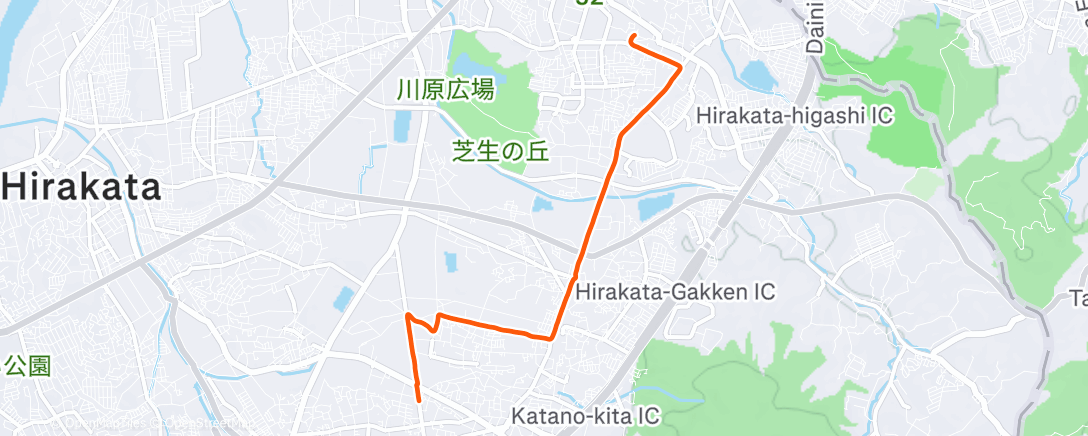 Map of the activity, 朝のランニング