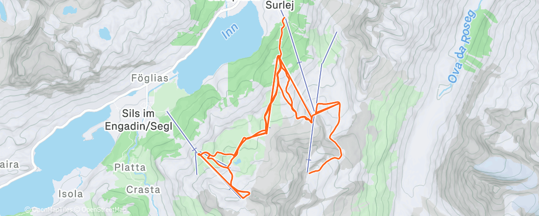 Карта физической активности (Skiabfahrt zur Mittagszeit)