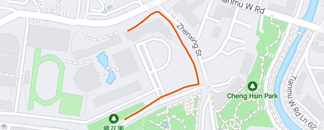 Mapa da atividade, 晨间跑步