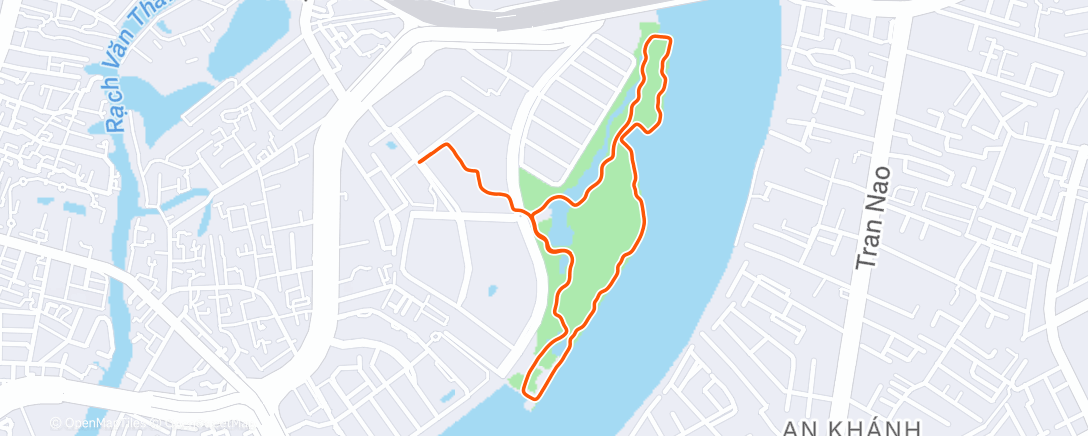 Map of the activity, Morning Run