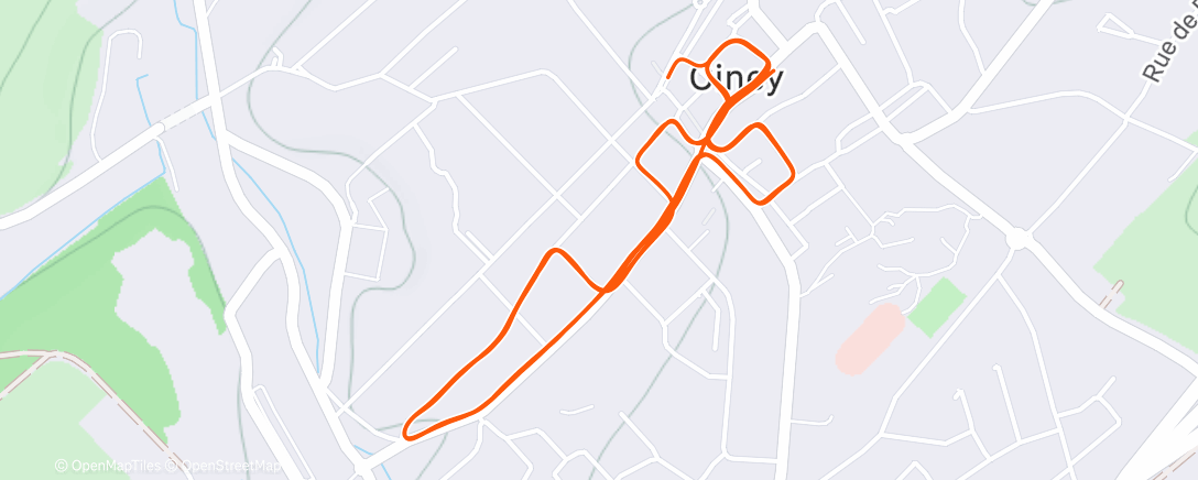Map of the activity, Corrida de Ciney en progressif 🙂
