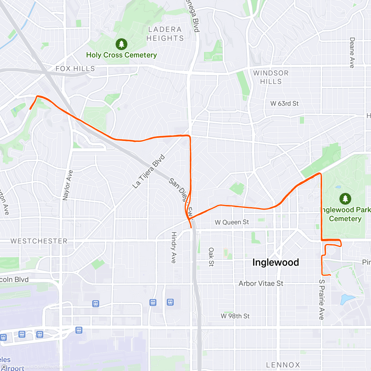 Map of the activity, Nike After Dark LA 2025