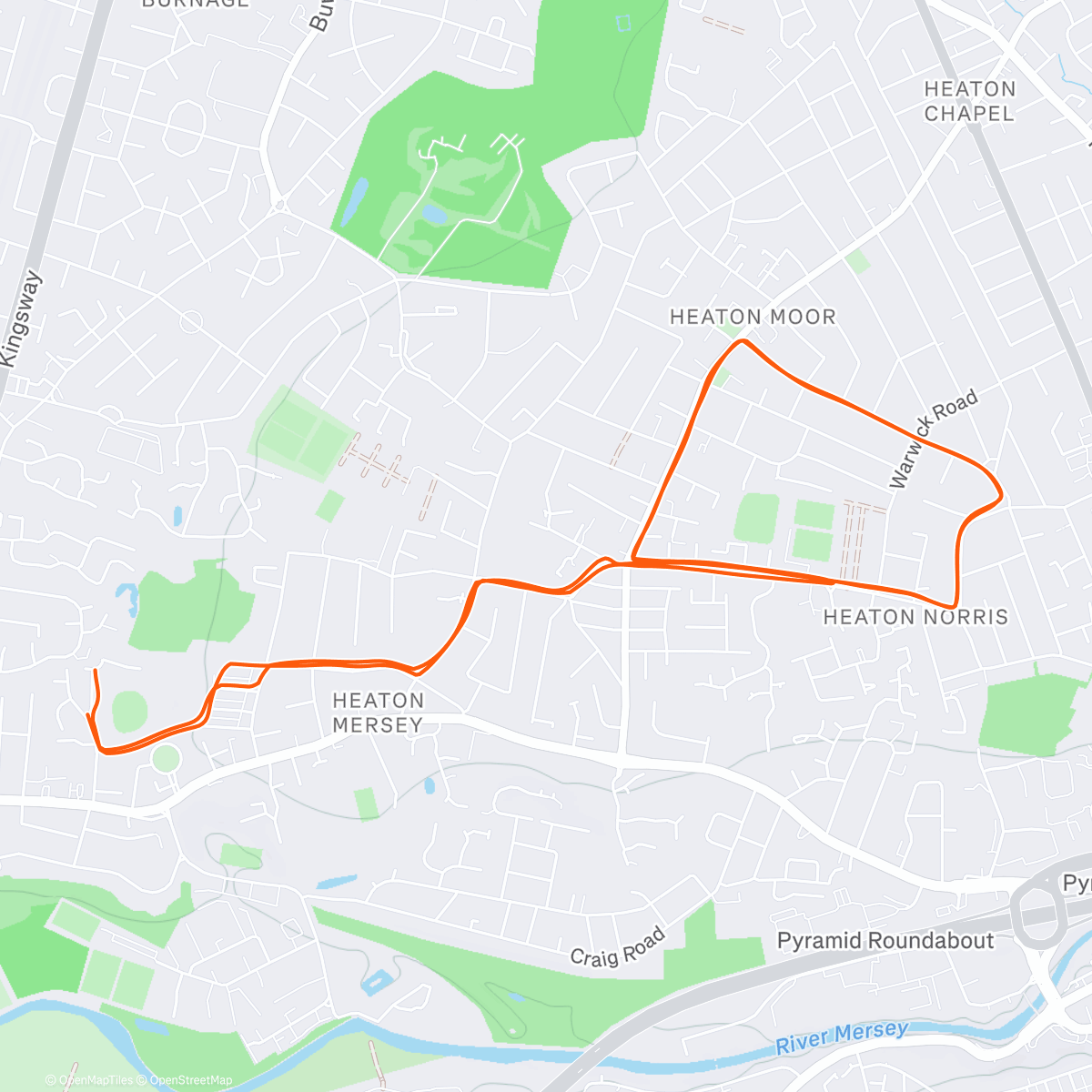 Map of the activity, Morning Run