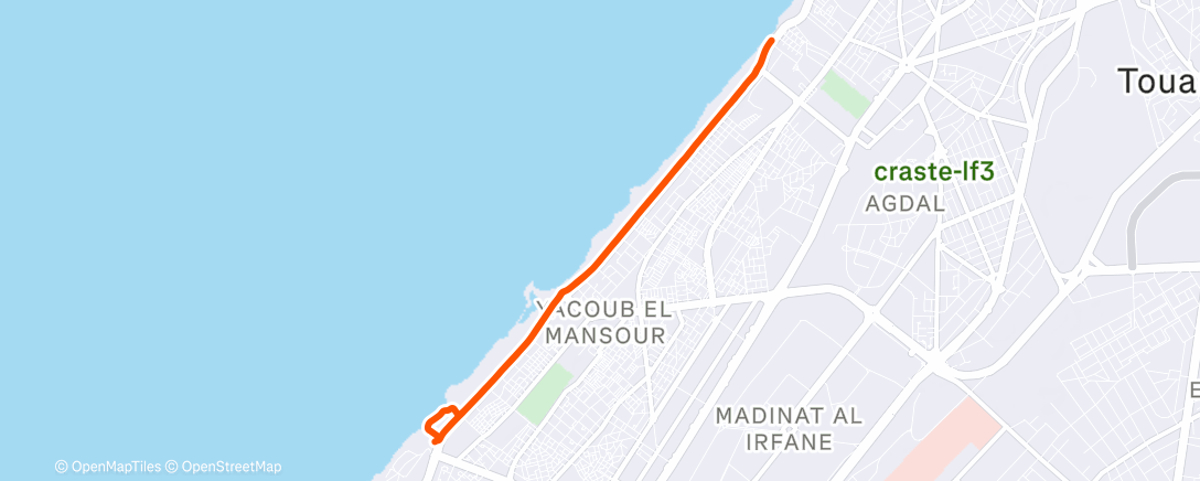 Map of the activity, Morning Run