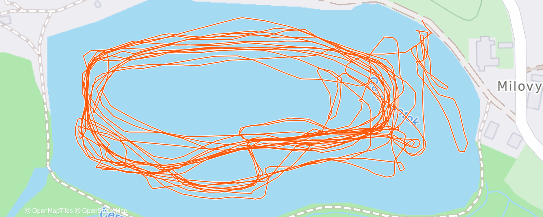 Карта физической активности (Dálkové brusle Milovy)