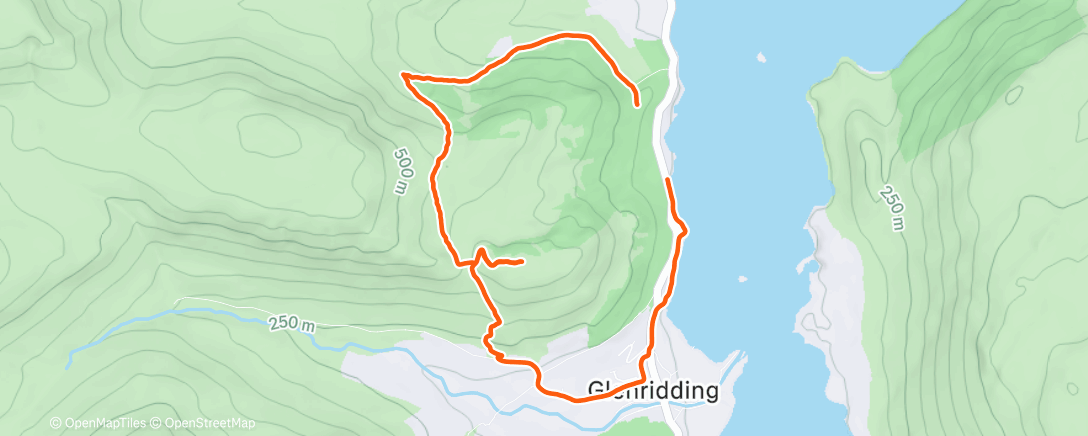 Map of the activity, Morning Hike