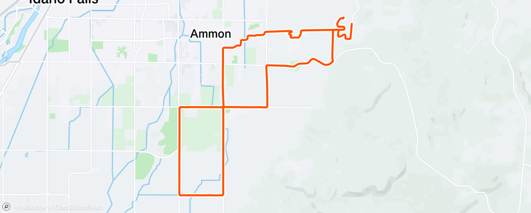 Map of the activity, Evening Ride