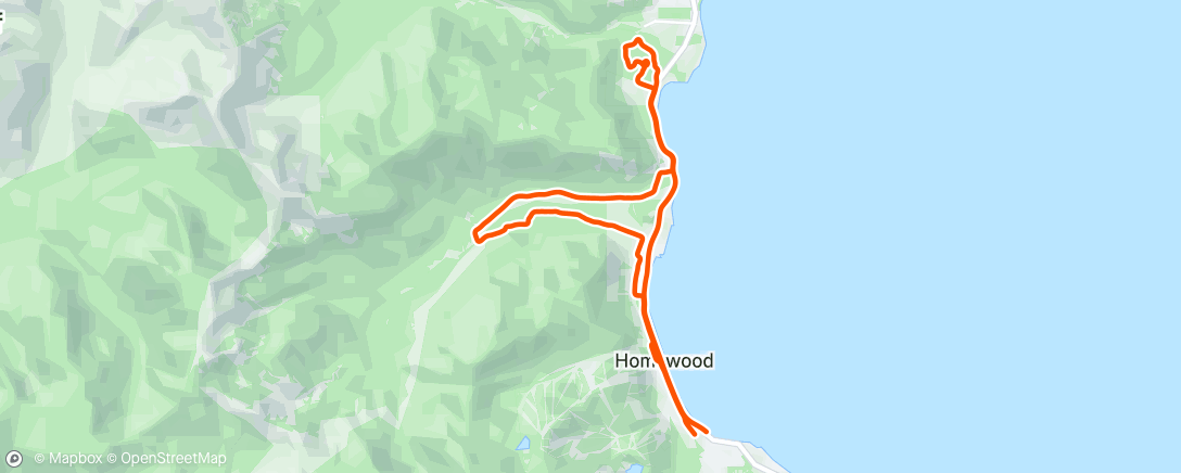 Map of the activity, Cycling