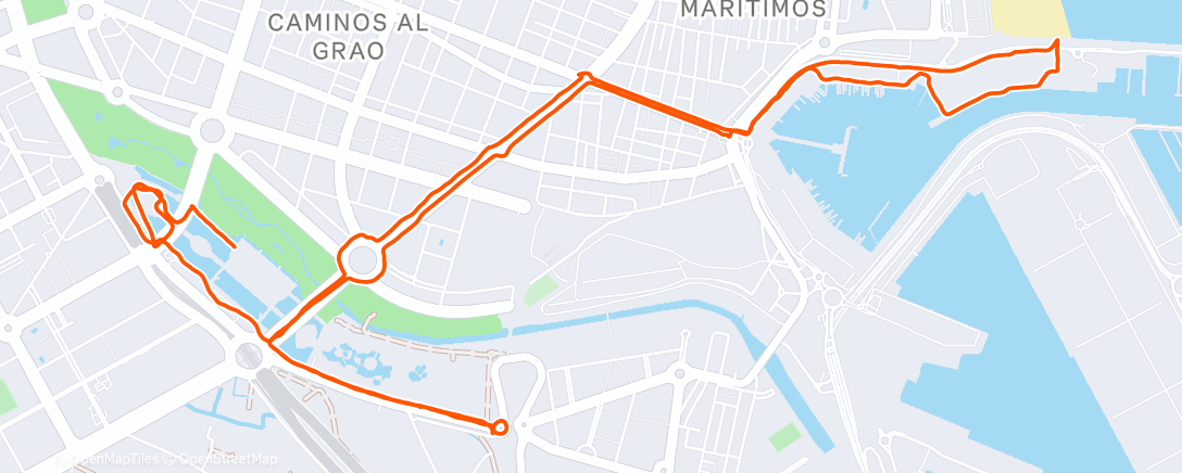 Map of the activity, 10km