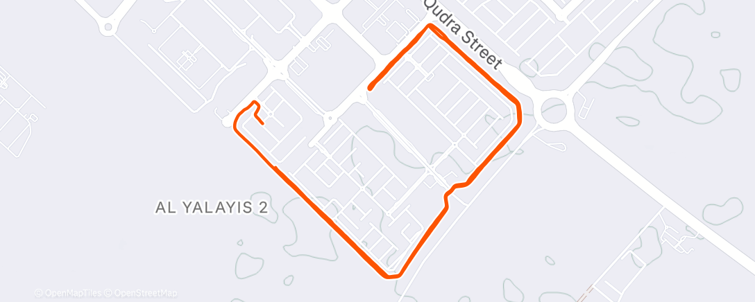 Map of the activity, 4 mile progression