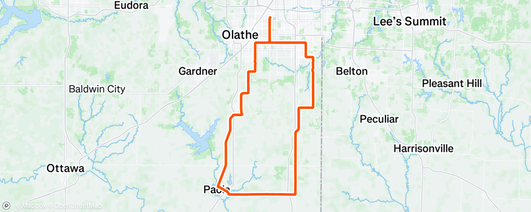 Map of the activity, Morning Ride