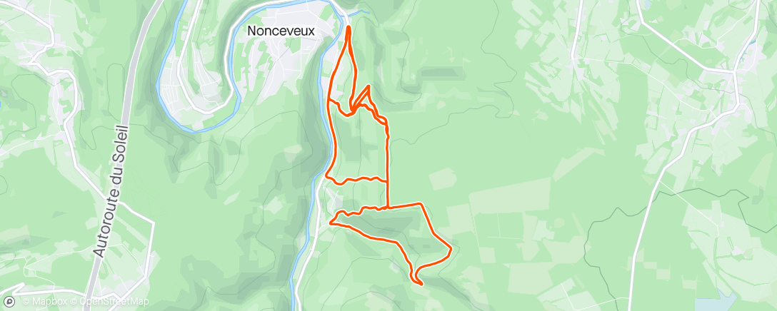 Mapa da atividade, Mooie trails gereden in Remouchamps met Karin en Kristien en wat gekkigheid uitgehaald 🤘🏻