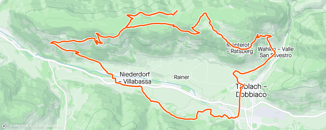 Map of the activity, Mountainbike-Fahrt am Morgen