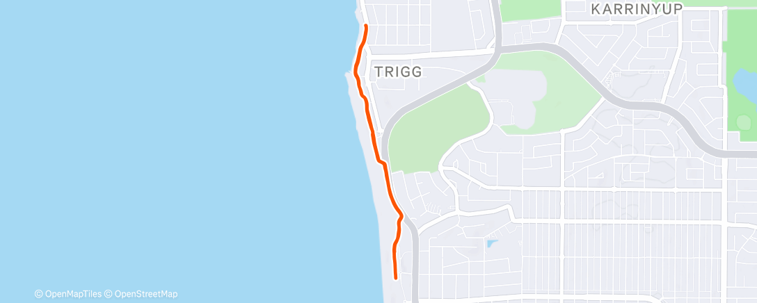 Map of the activity, Morning Run