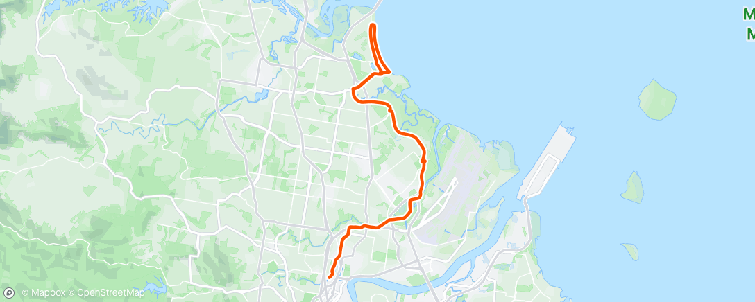 Map of the activity, Herston  to Brighton via paths