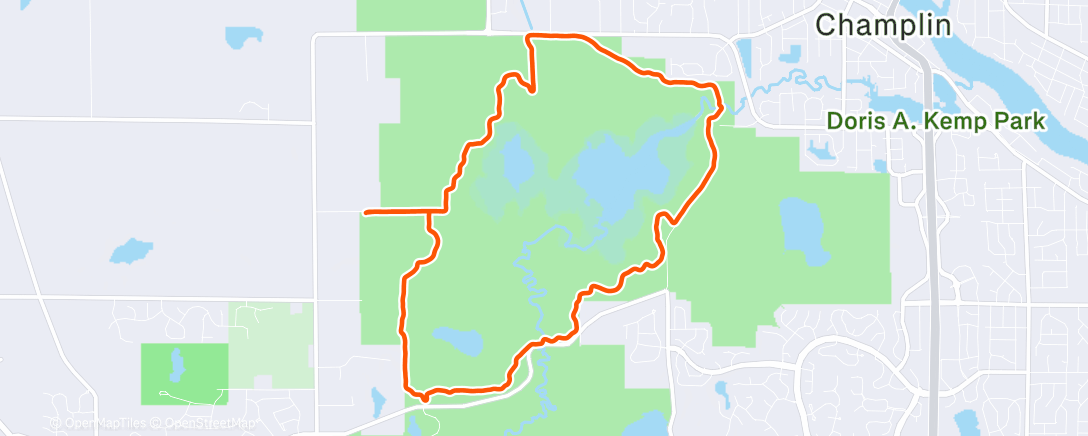 Map of the activity, Morning Run