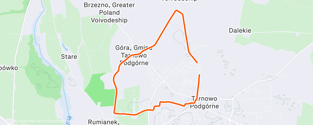 Карта физической активности (Afternoon Run)