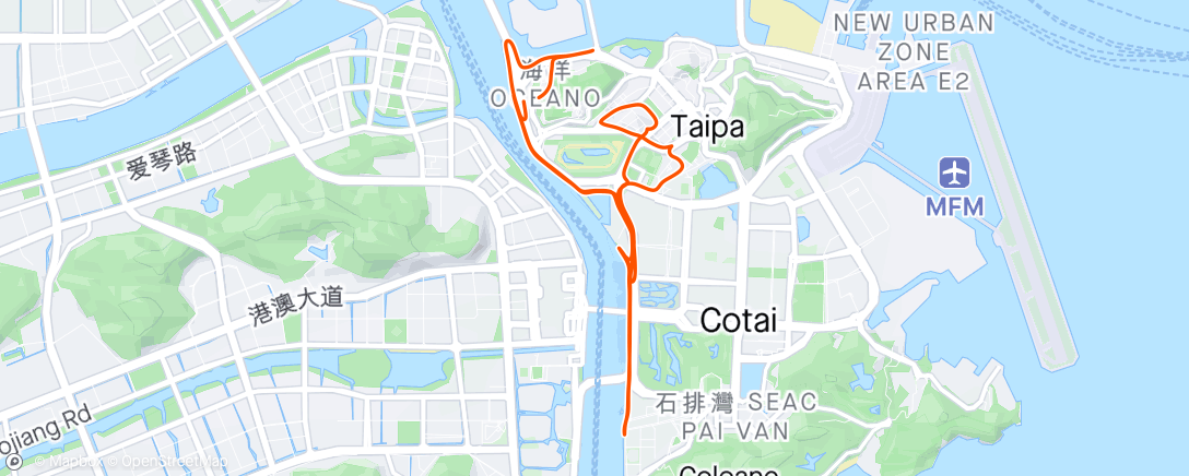 Mapa da atividade, Cycling in the morning