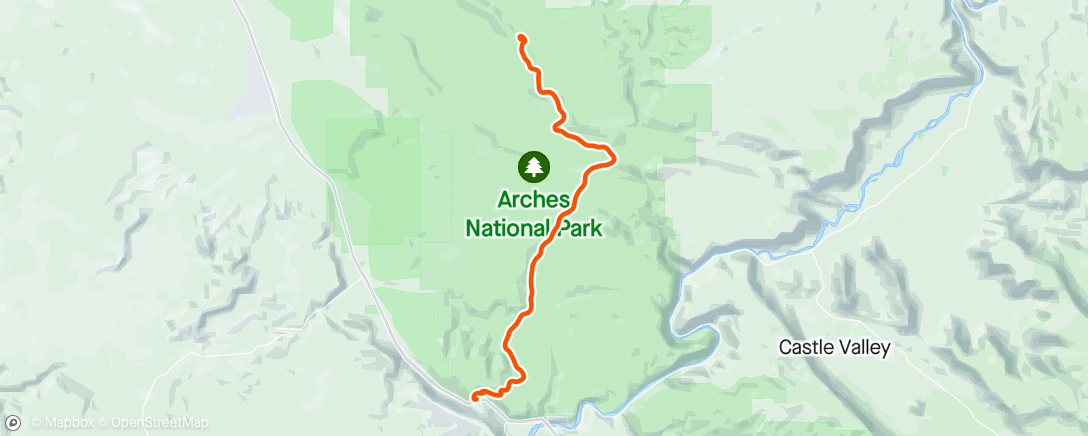 Map of the activity, Arches National Park (Utah)
