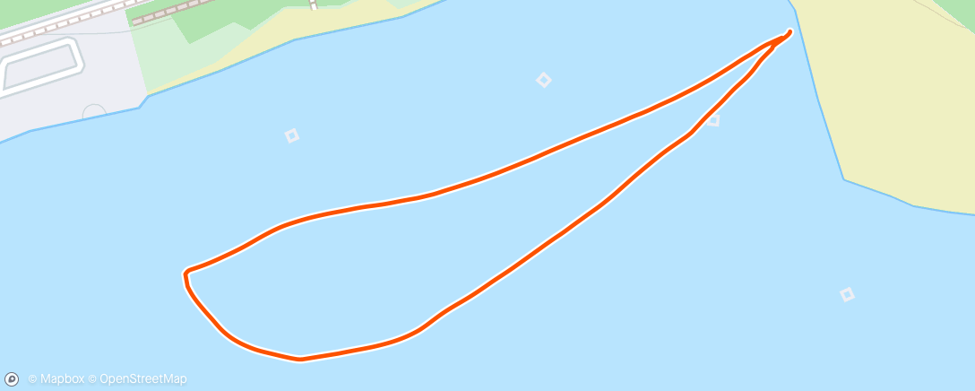 Map of the activity, Afternoon Swim