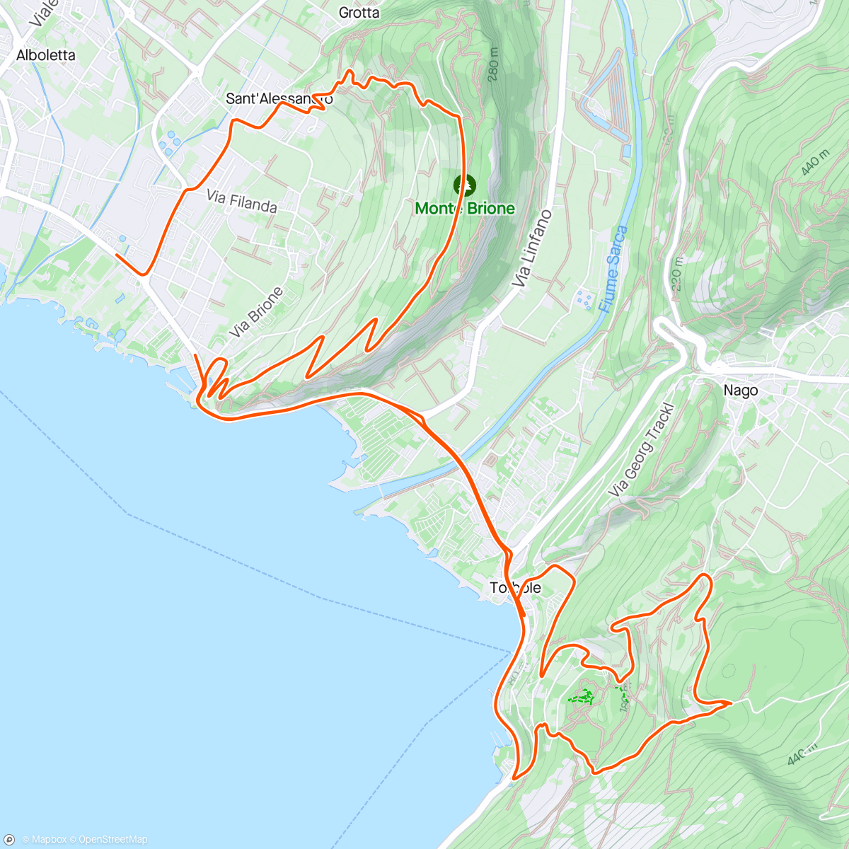 Map of the activity, Riva bike festival