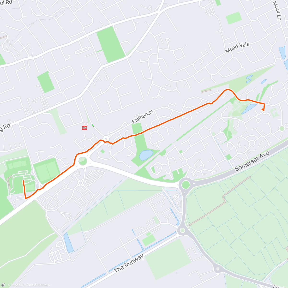 Map of the activity, Walk back from gym