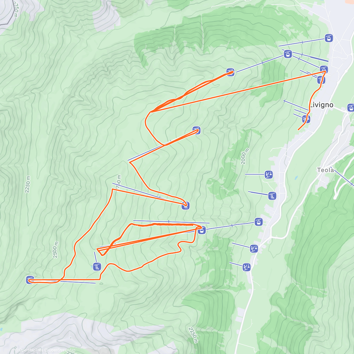 Map of the activity, Morning Alpine Ski
