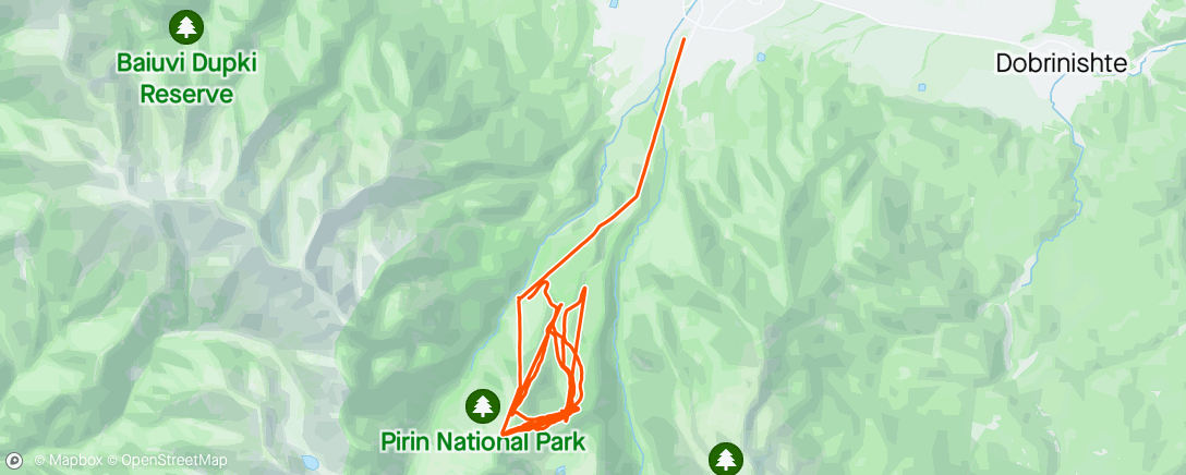 Map of the activity, Bansko 2