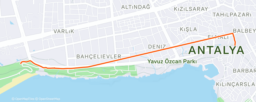 Map of the activity, Дневная прогулка