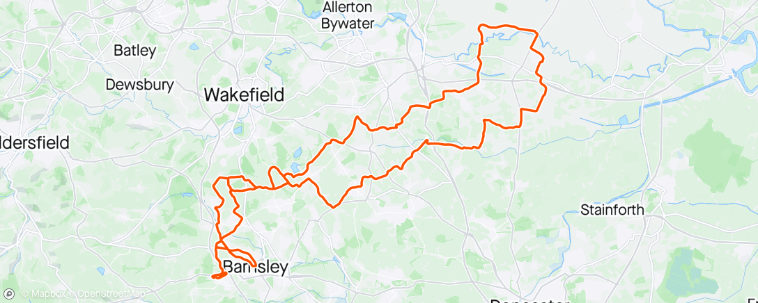 Map of the activity, BRC - Club Ride