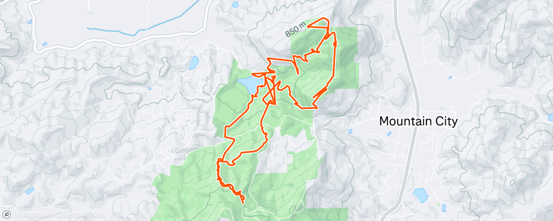 Map of the activity, Morning Hike