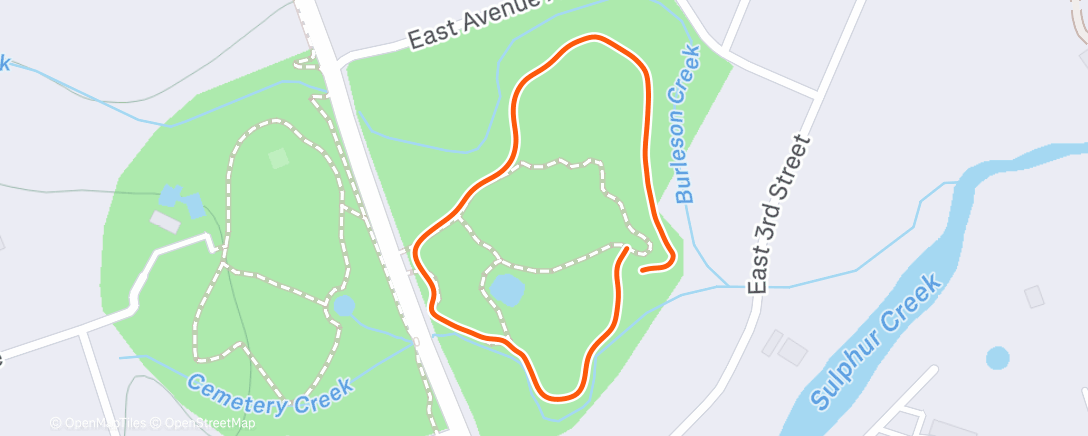 Map of the activity, Morning Trail Run