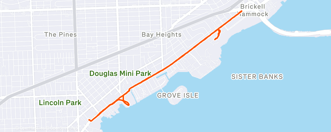 Map of the activity, Morning Run