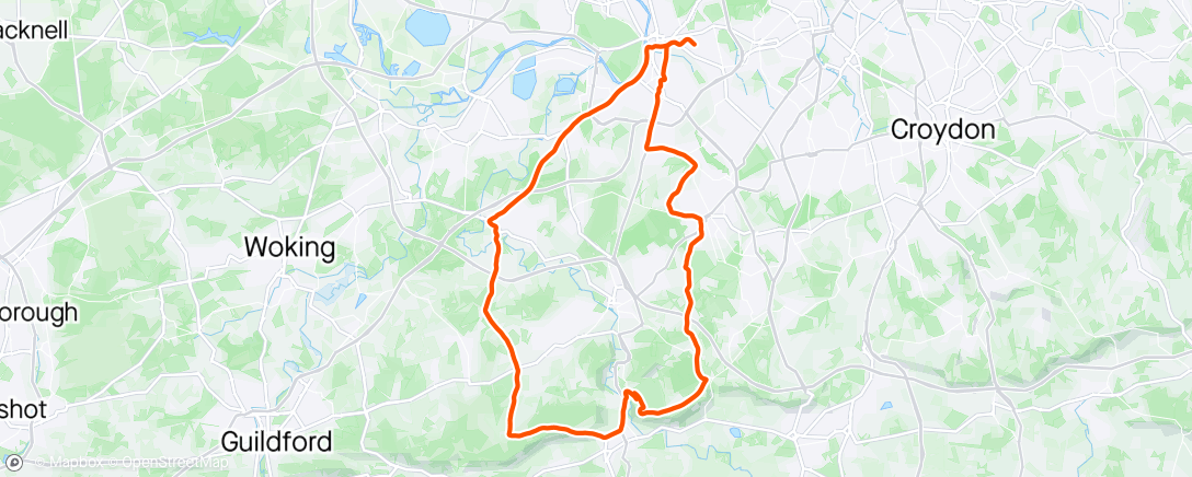 Map of the activity, Solo 2 hills