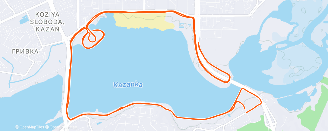 Map of the activity, Утренний забег