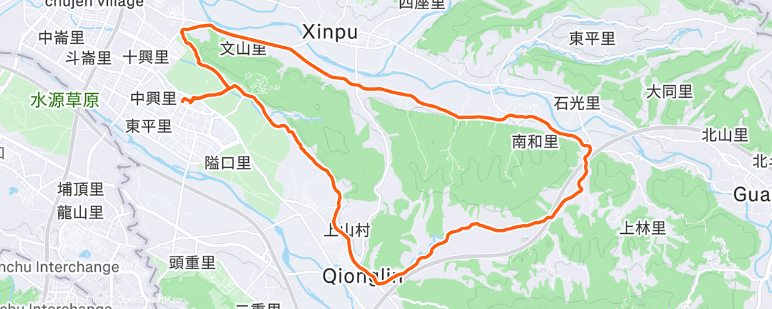 Map of the activity, Morning Ride Yoyo Cycles