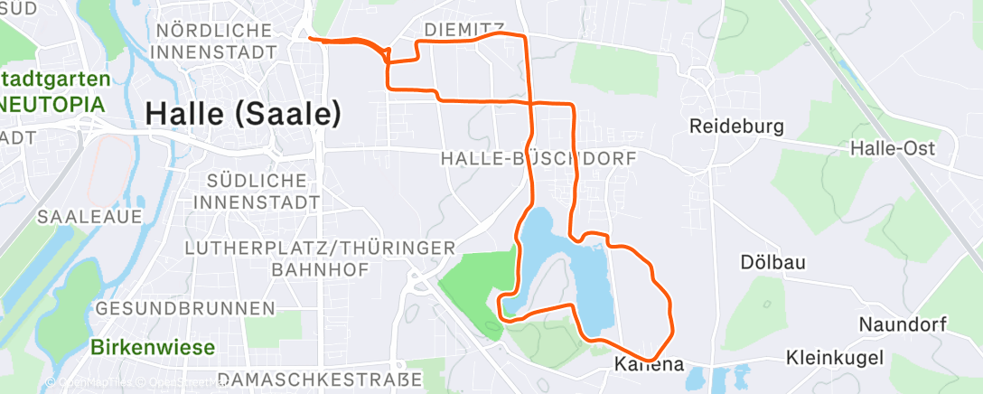 Map of the activity, Nach den Feiertagen zum Hufi