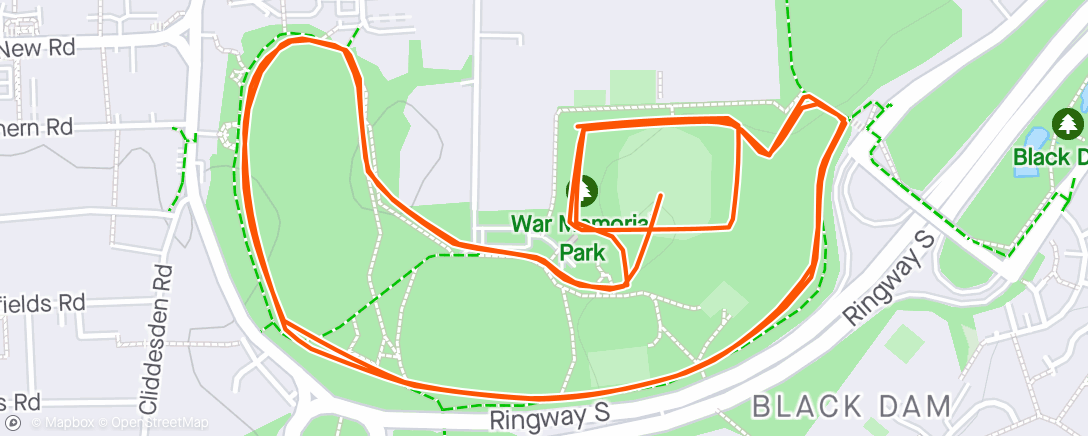 Map of the activity, Basingstoke parkrun 782 - 23rd place