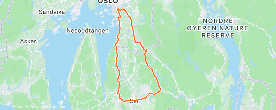 Map of the activity, Lunch Ride