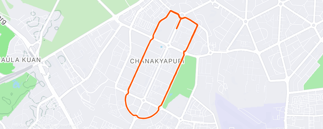 Map of the activity, Morning Run
