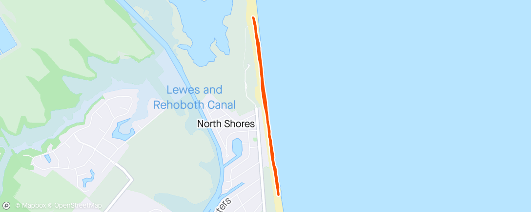Map of the activity, Rehobeth Beach walk