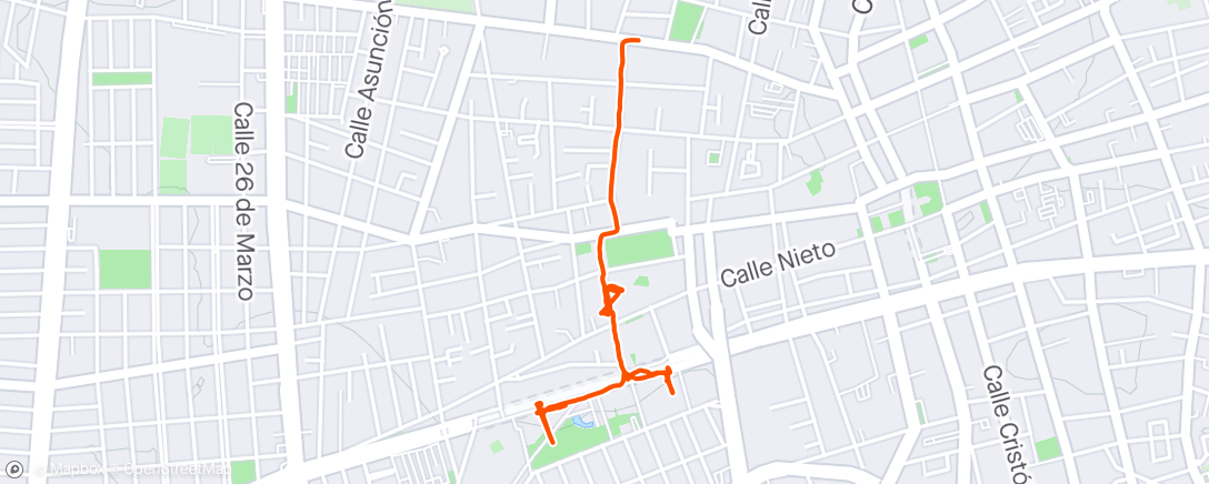 Karte der Aktivität „Caminata vespertina”