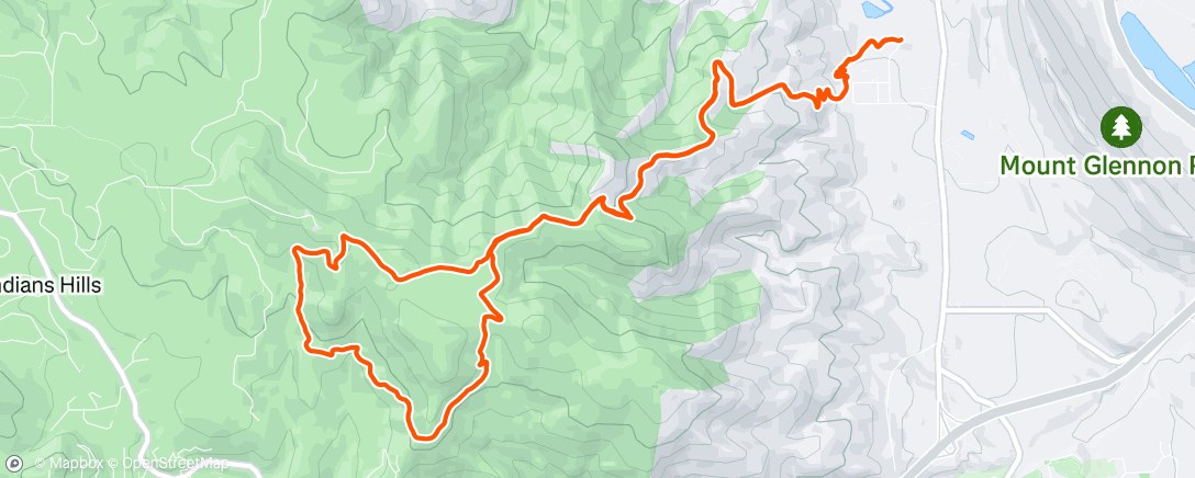 Map of the activity, Mount Falcon