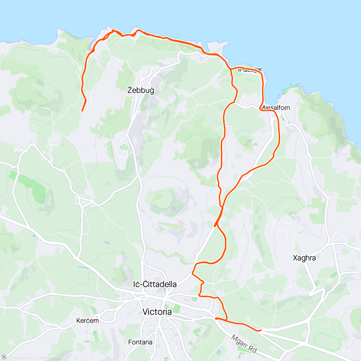 活动地图，Gozo Cycling Club #311 - offroad session