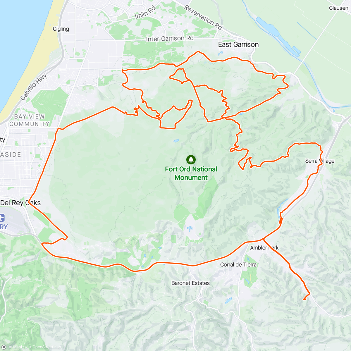 Map of the activity, Chill Ride / Steep Driveway