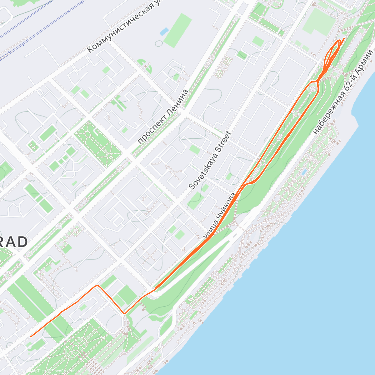Map of the activity, 5 вёрст Волгоград последний день