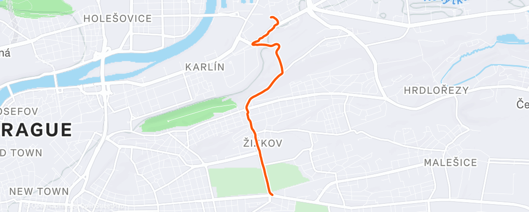 Map of the activity, Palmovka