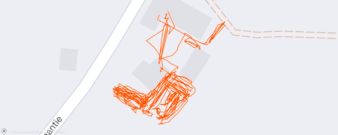 Map of the activity, Lunch Workout